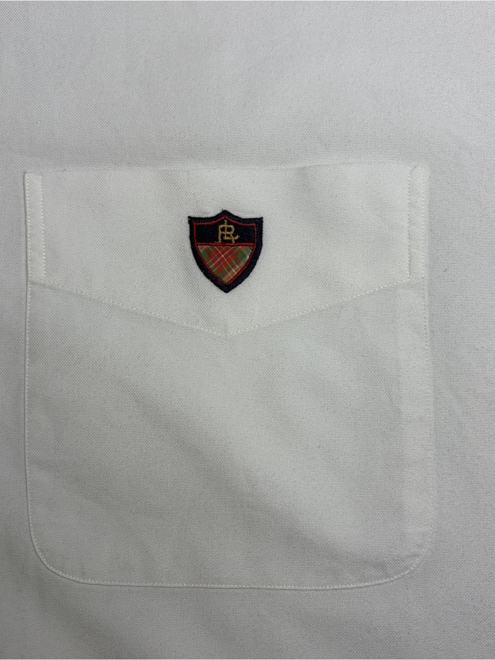 Ralph Lauren Golf White Cotton Button-Down Oxford Shirt with Crest Pocket - Picture 5 of 8